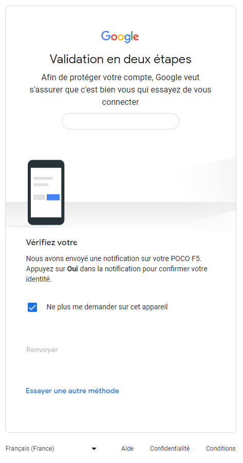 Validez la double authentification