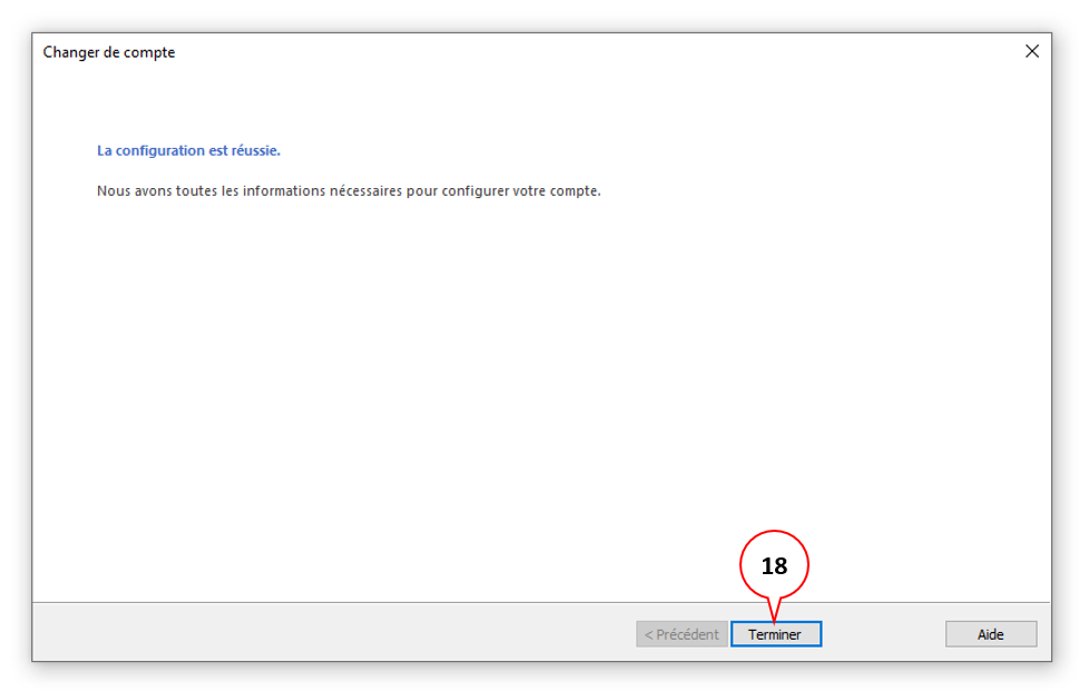 Changer de compte, Outlook