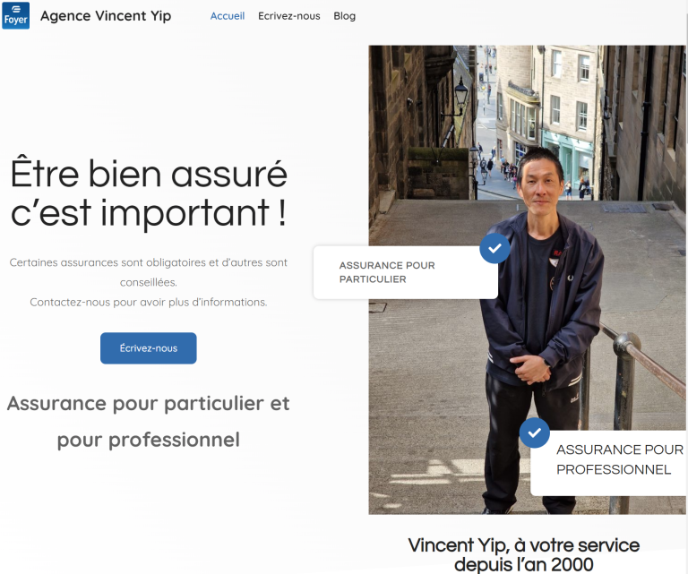 Site internet dédié pour une Agence d&rsquo;Assurance yip.lu